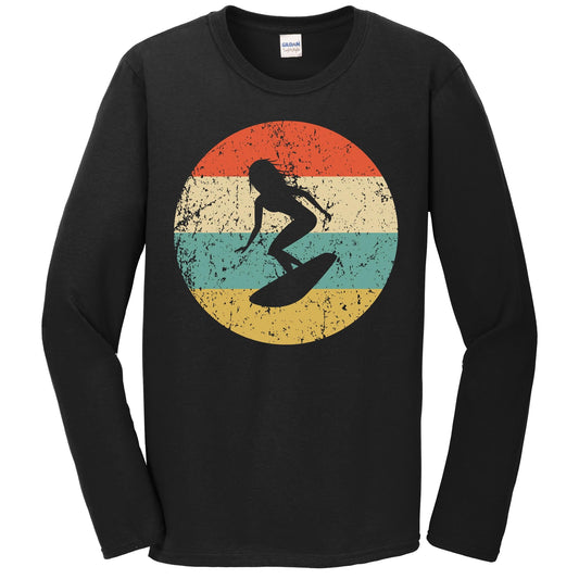 Surfing Shirt - Vintage Retro Surfer Long Sleeve T-Shirt