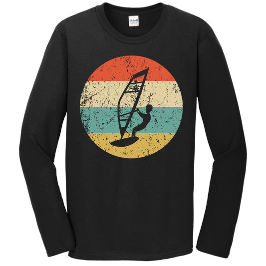 Windsurfing Shirt - Vintage Retro Windsurfer Long Sleeve T-Shirt