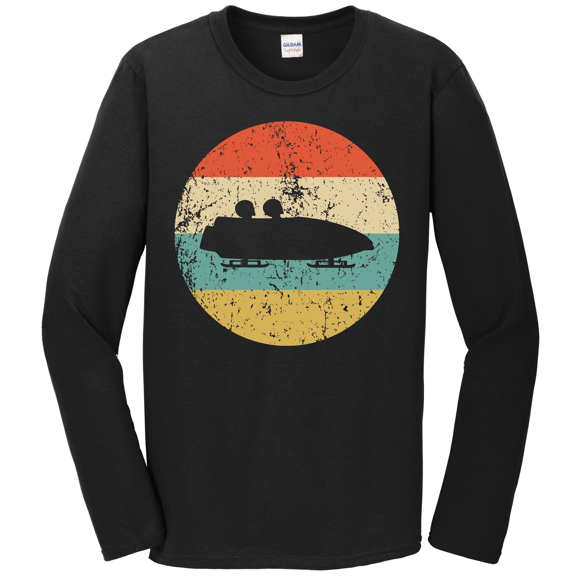 Bobsledding Shirt - Vintage Retro Bobsledder Long Sleeve T-Shirt
