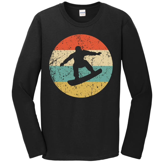 Snowboarding Shirt - Vintage Retro Snowboarder Long Sleeve T-Shirt