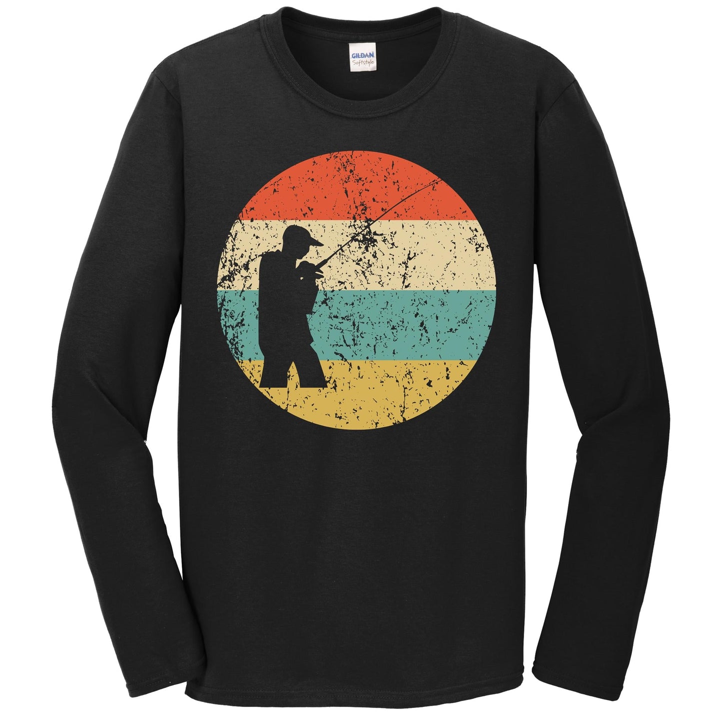 Fishing Shirt - Vintage Retro Fisherman Long Sleeve T-Shirt