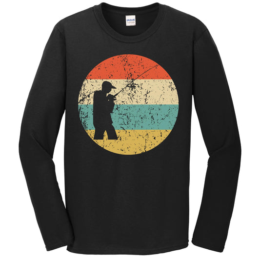 Fishing Shirt - Vintage Retro Fisherman Long Sleeve T-Shirt