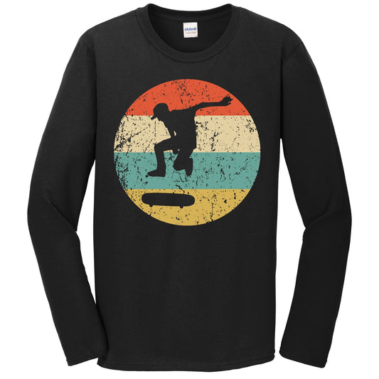 Skateboarding Shirt - Vintage Retro Skateboarder Long Sleeve T-Shirt