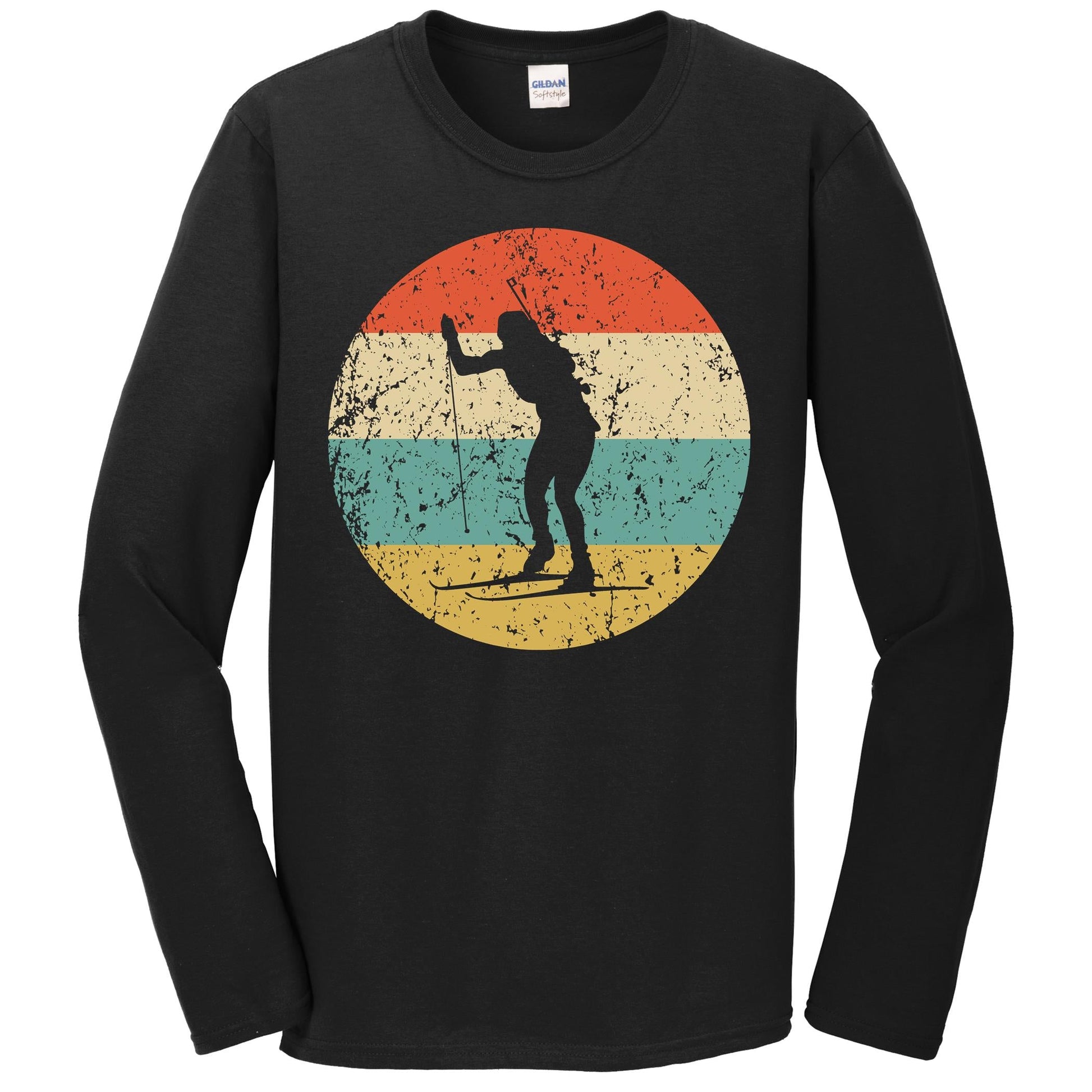 Biathlon Shirt - Vintage Retro Biathlete Long Sleeve T-Shirt