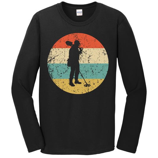 Metal Detecting Shirt - Vintage Retro Coinshooter Long Sleeve T-Shirt