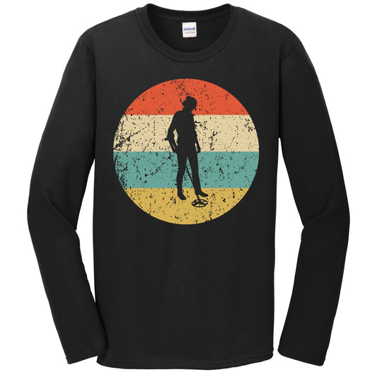 Metal Detecting Shirt - Vintage Retro Coinshooter Long Sleeve T-Shirt