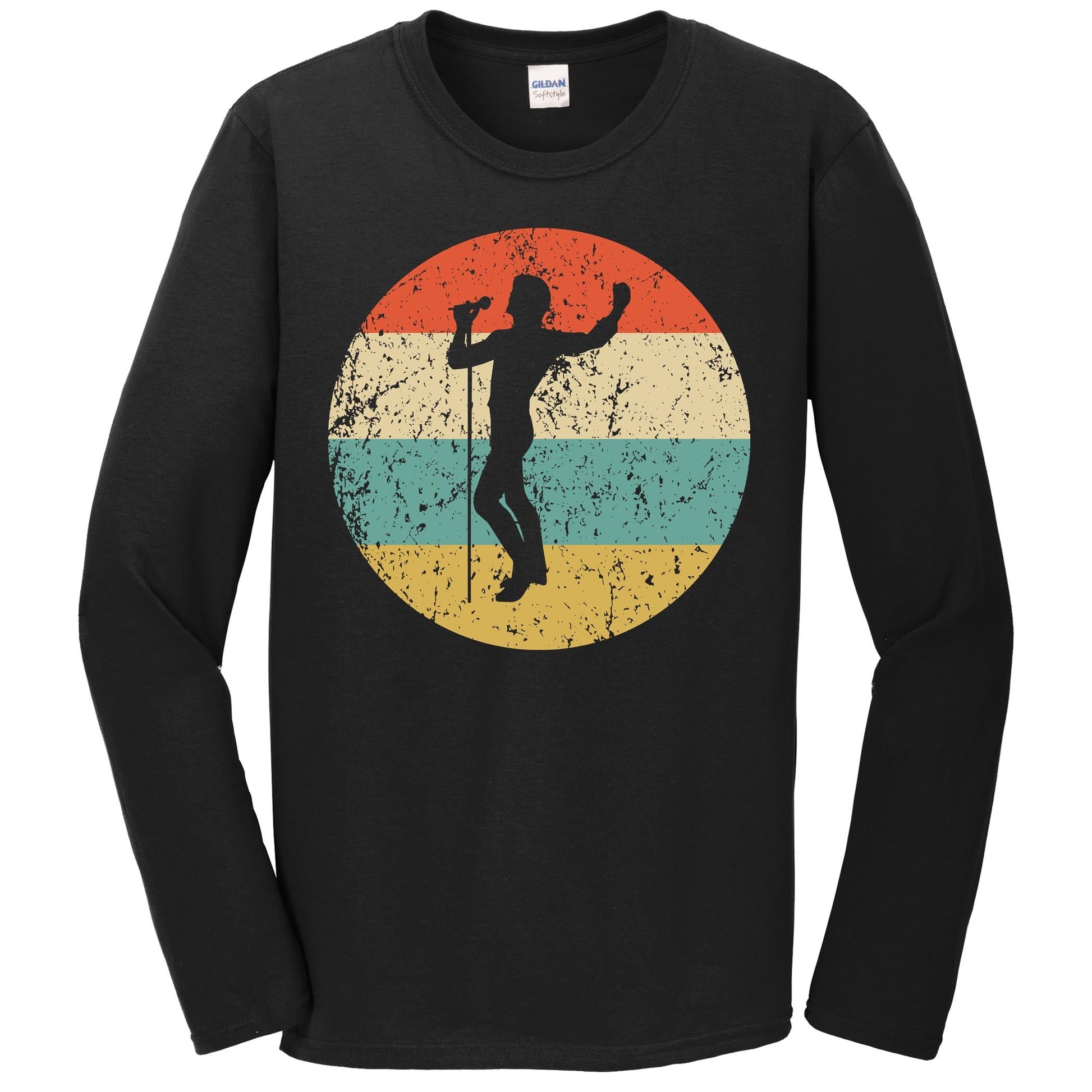 Singing Shirt - Vintage Retro Music Long Sleeve T-Shirt