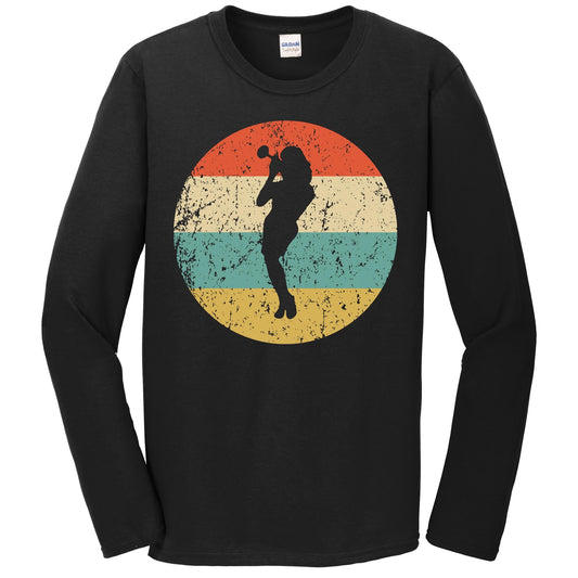 Trumpet Shirt - Vintage Retro Music Long Sleeve T-Shirt