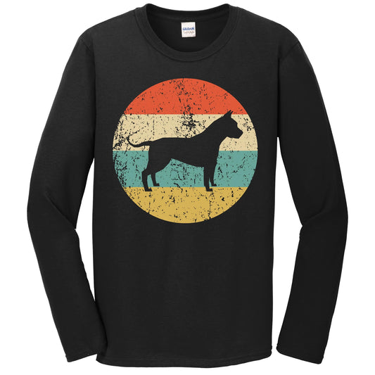 American Staffordshire Terrier Shirt - Retro Amstaff Long Sleeve T-Shirt