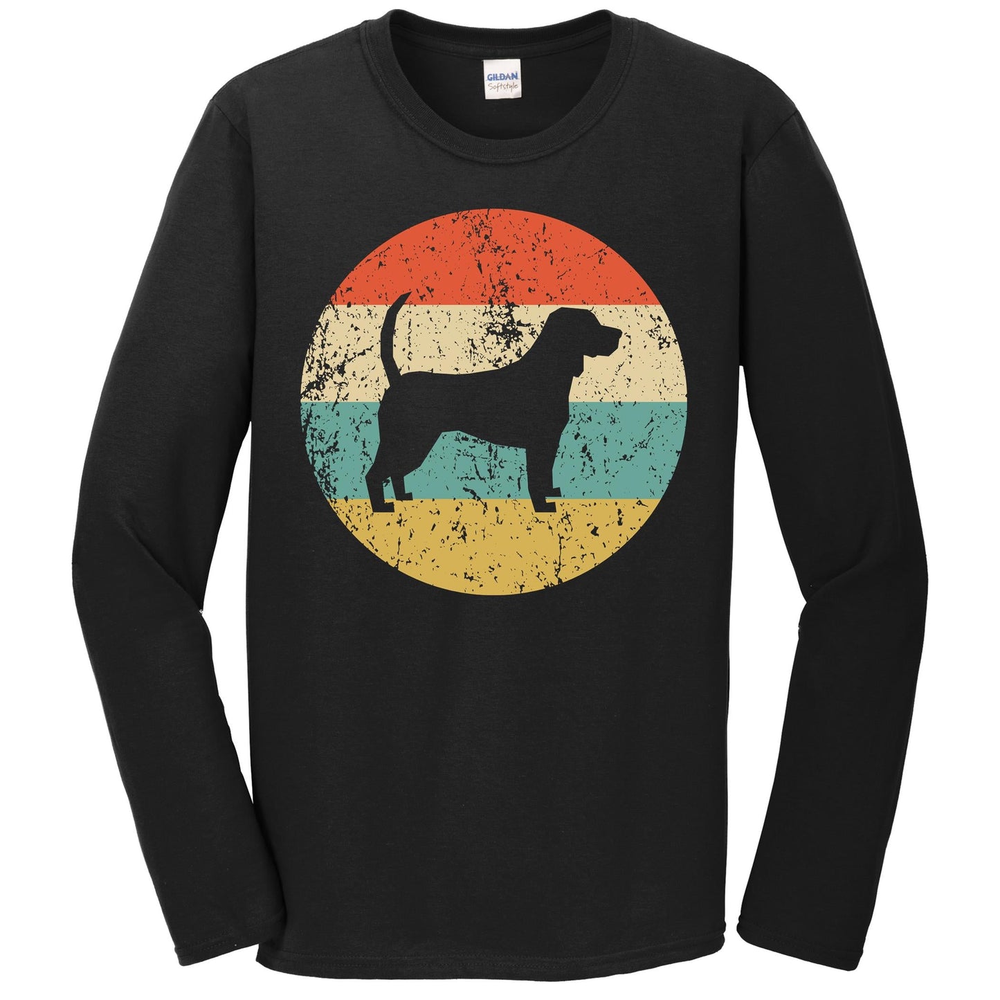 Beagle Shirt - Vintage Retro Beagle Dog Long Sleeve T-Shirt