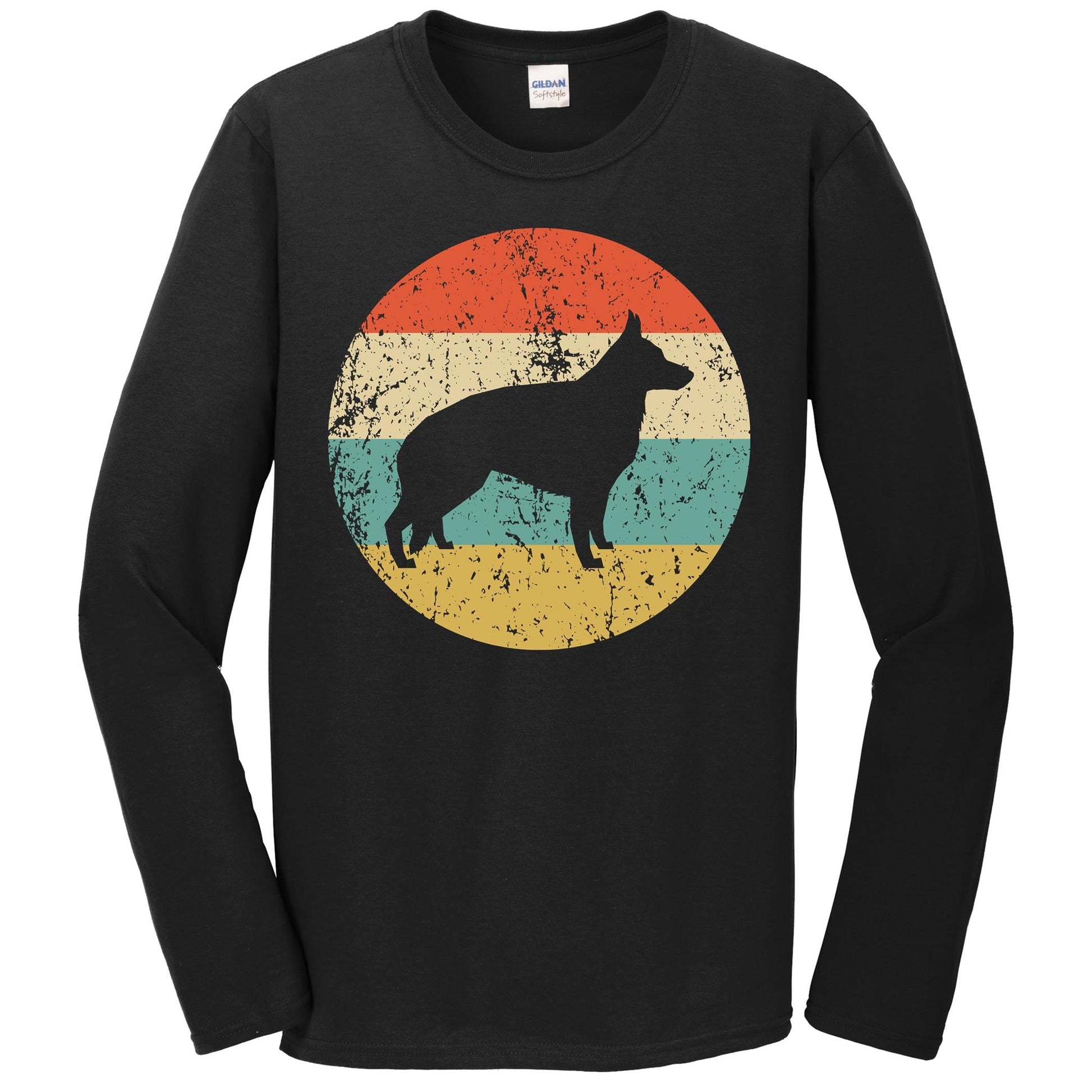 German Shepherd Shirt - Retro German Shepherd Dog Long Sleeve T-Shirt
