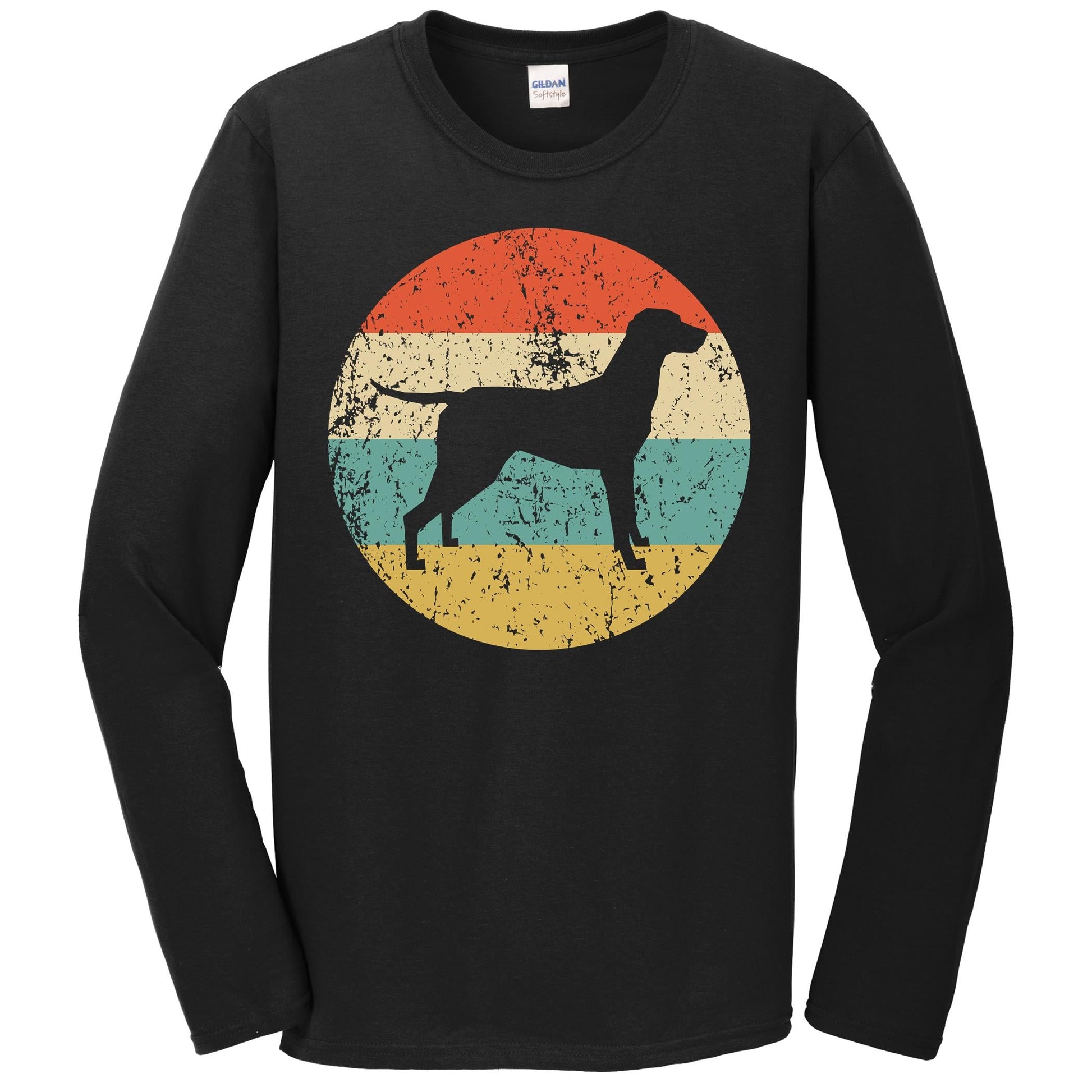 Vizsla Shirt - Vintage Retro Vizsla Dog Long Sleeve T-Shirt