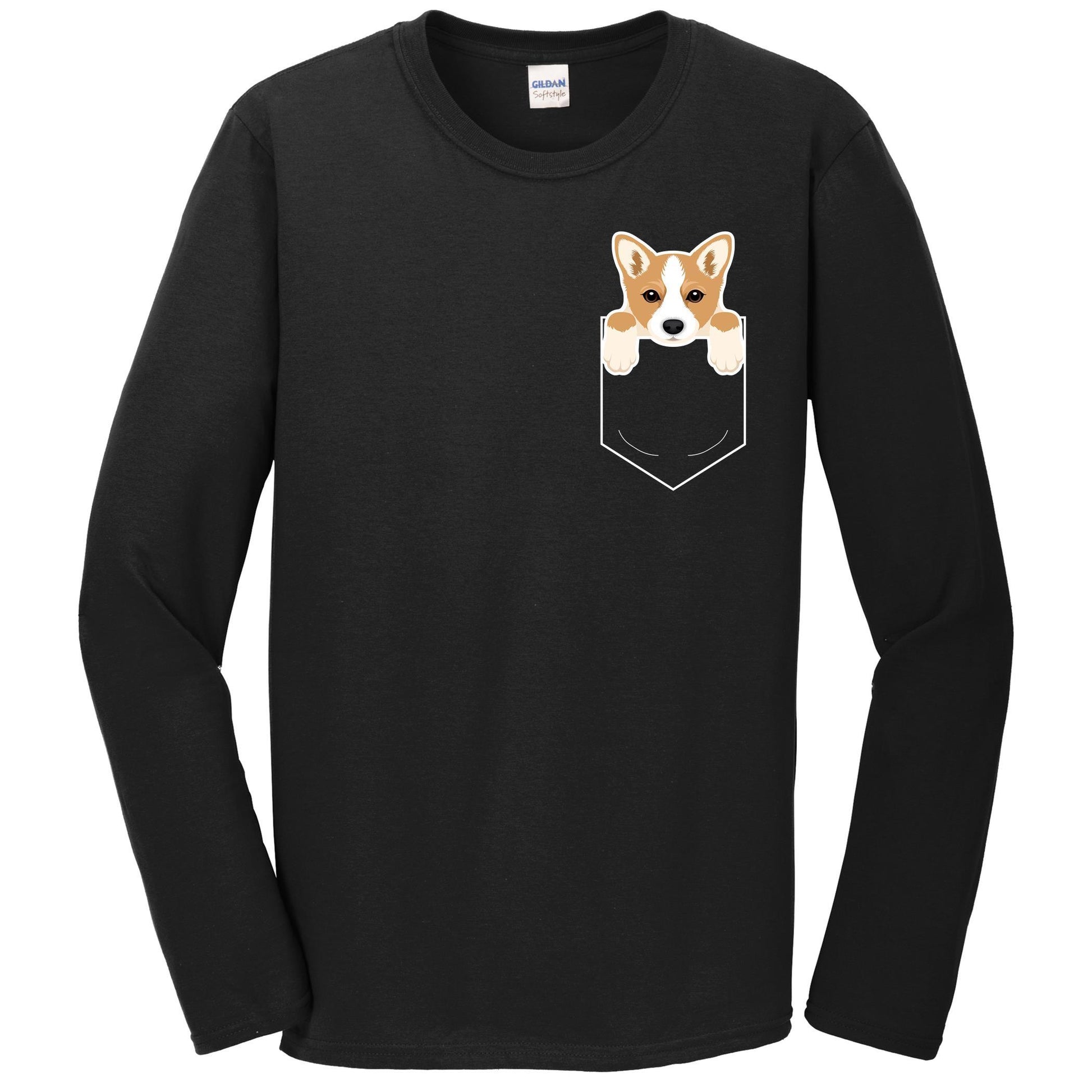Corgi In My Pocket Cute Dog Owner Long Sleeve T-Shirt