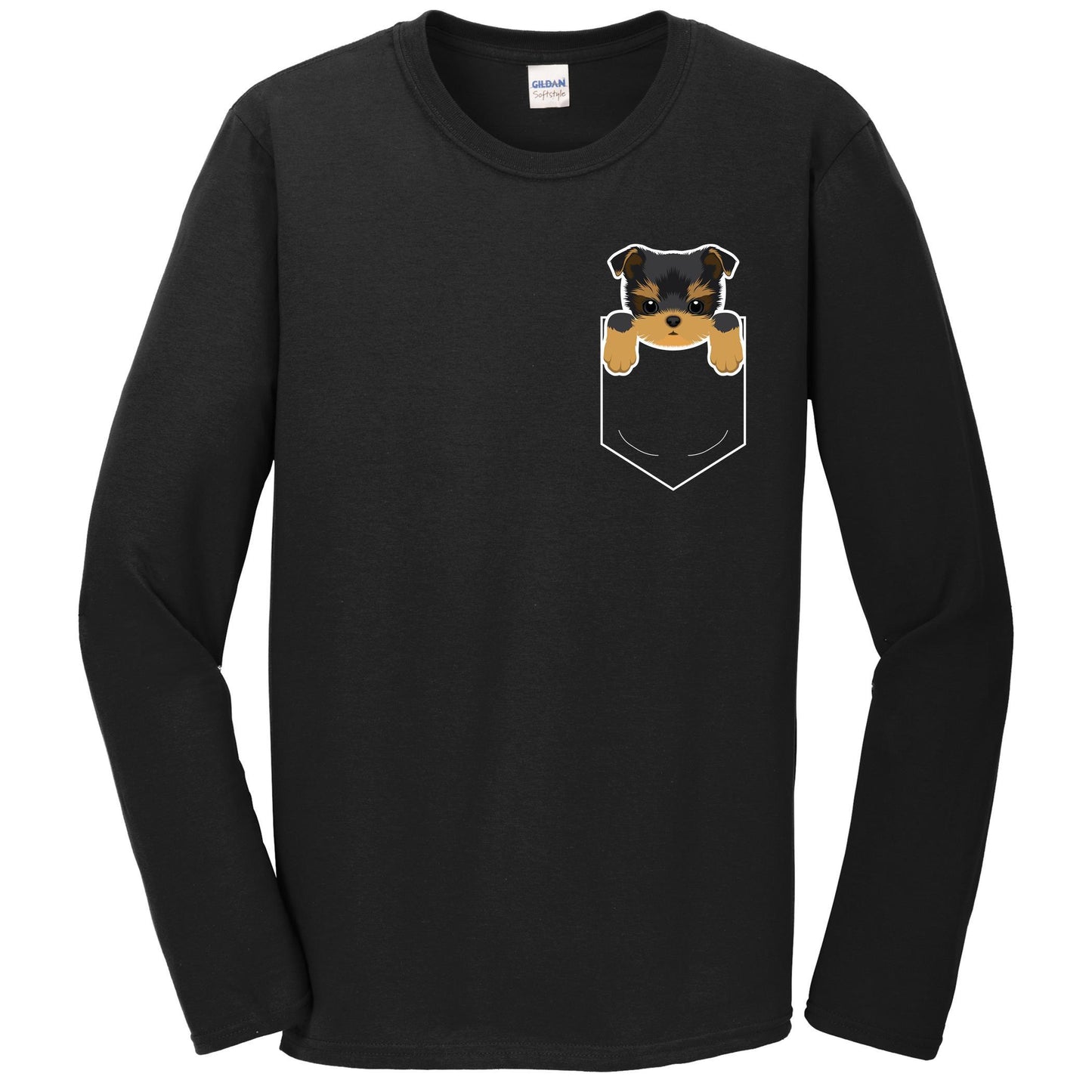 Yorkshire Terrier In My Pocket Cute Dog Owner Long Sleeve T-Shirt