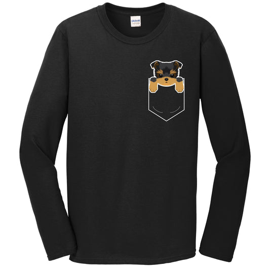 Yorkshire Terrier In My Pocket Cute Dog Owner Long Sleeve T-Shirt
