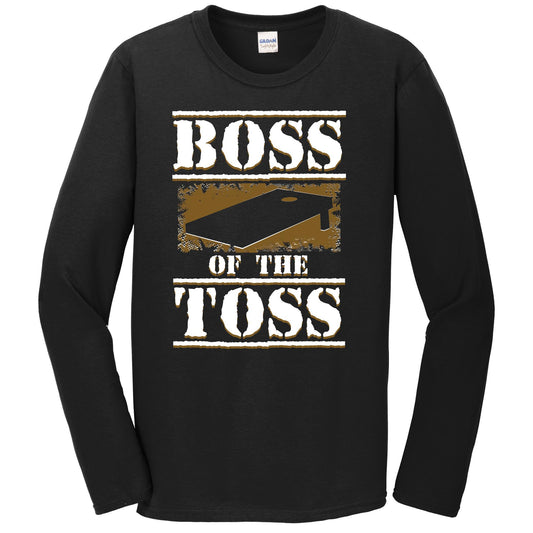 Boss Of The Toss Funny Cornhole Long Sleeve Shirt