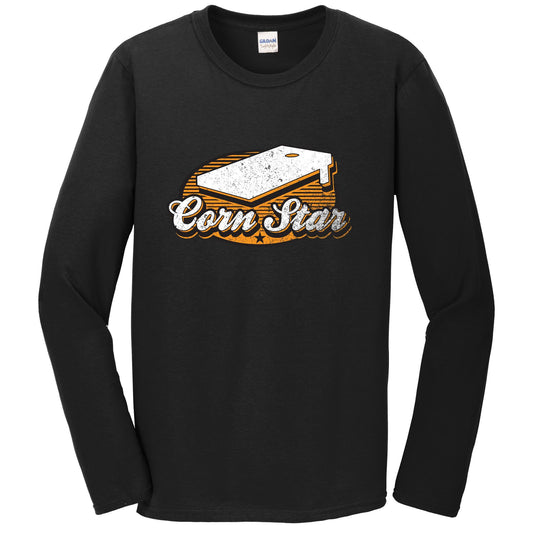 Corn Star Funny Cornhole Tournament Long Sleeve Shirt