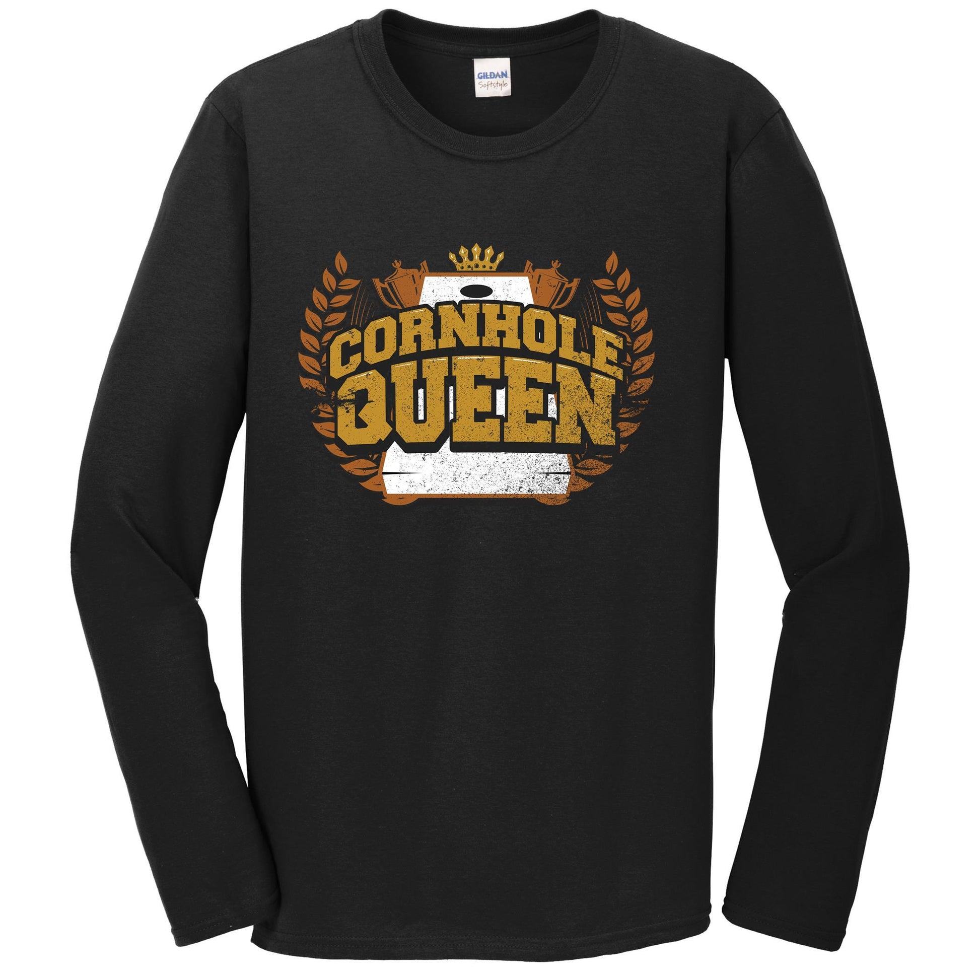 Cornhole Queen Funny Cornhole Tournament Long Sleeve Shirt