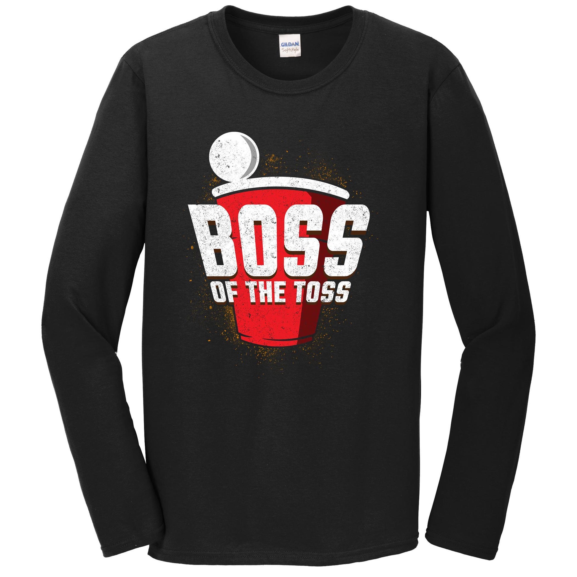 Boss Of The Toss Funny Beer Pong Long Sleeve Shirt