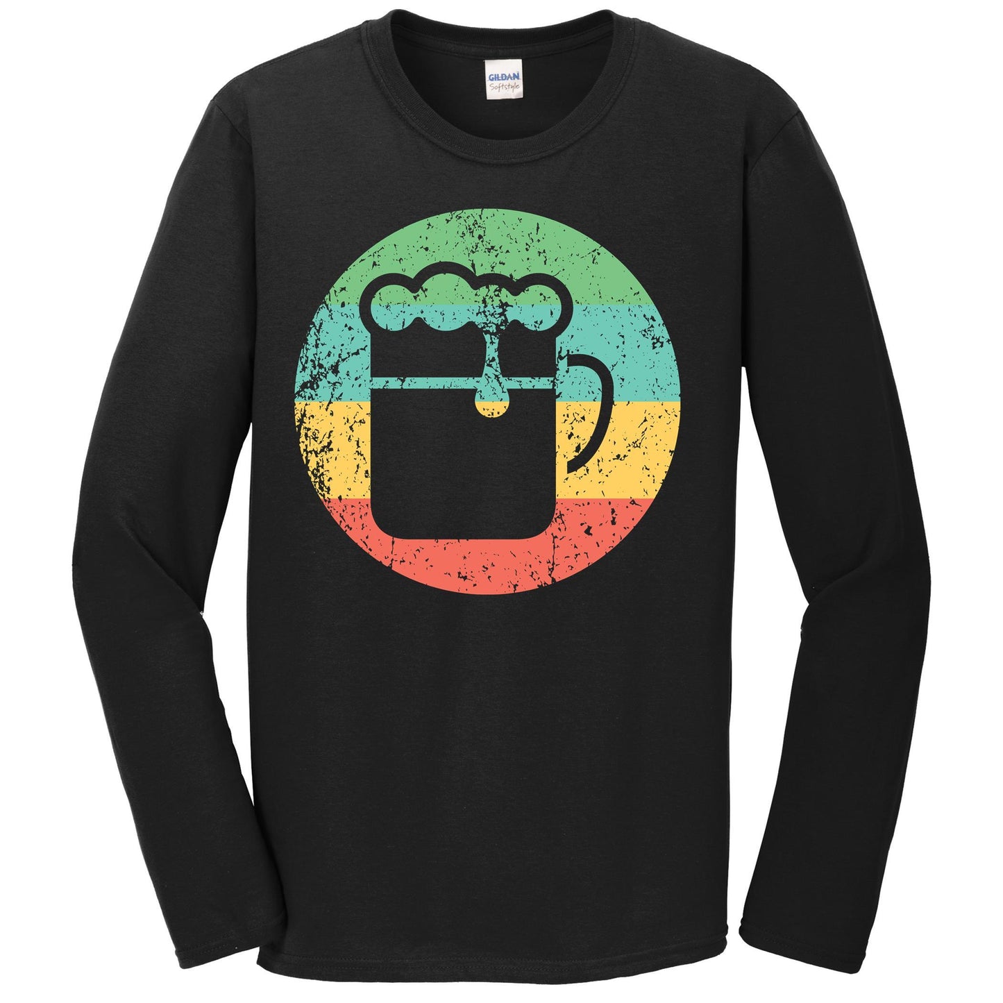 Craft Beer Drinker Long Sleeve Shirt - Retro Beer Glass T-Shirt