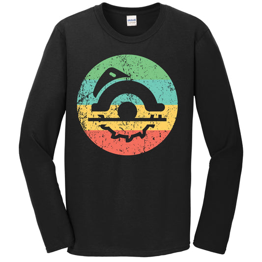 Carpenter Long Sleeve Shirt - Vintage Retro Circular Saw T-Shirt