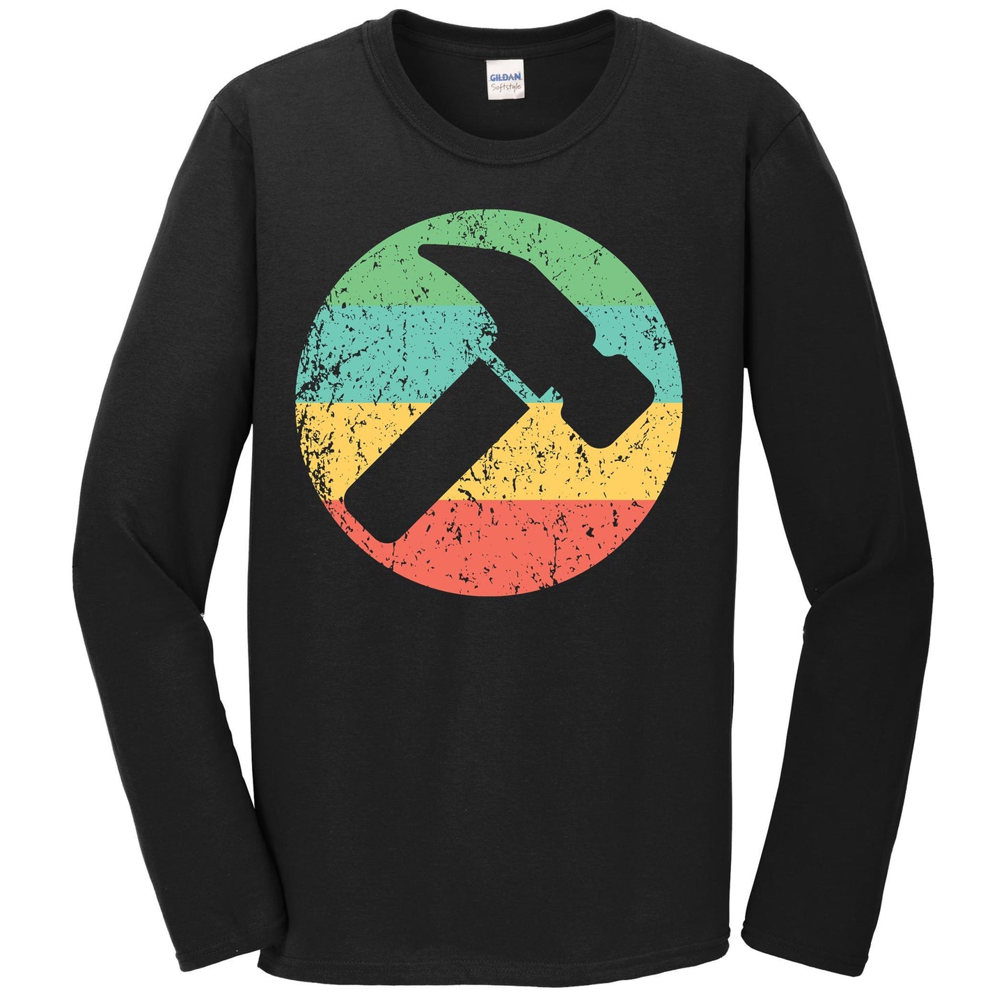 Carpenter Long Sleeve Shirt - Vintage Retro Hammer T-Shirt