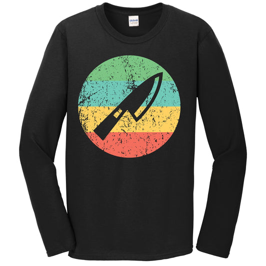 Chef Long Sleeve Shirt - Vintage Retro Chef Knife T-Shirt