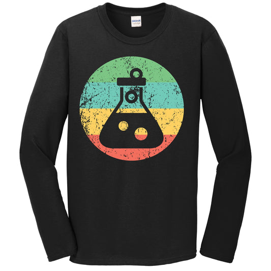 Chemist Scientist Long Sleeve Shirt - Retro Test Tube Flask T-Shirt