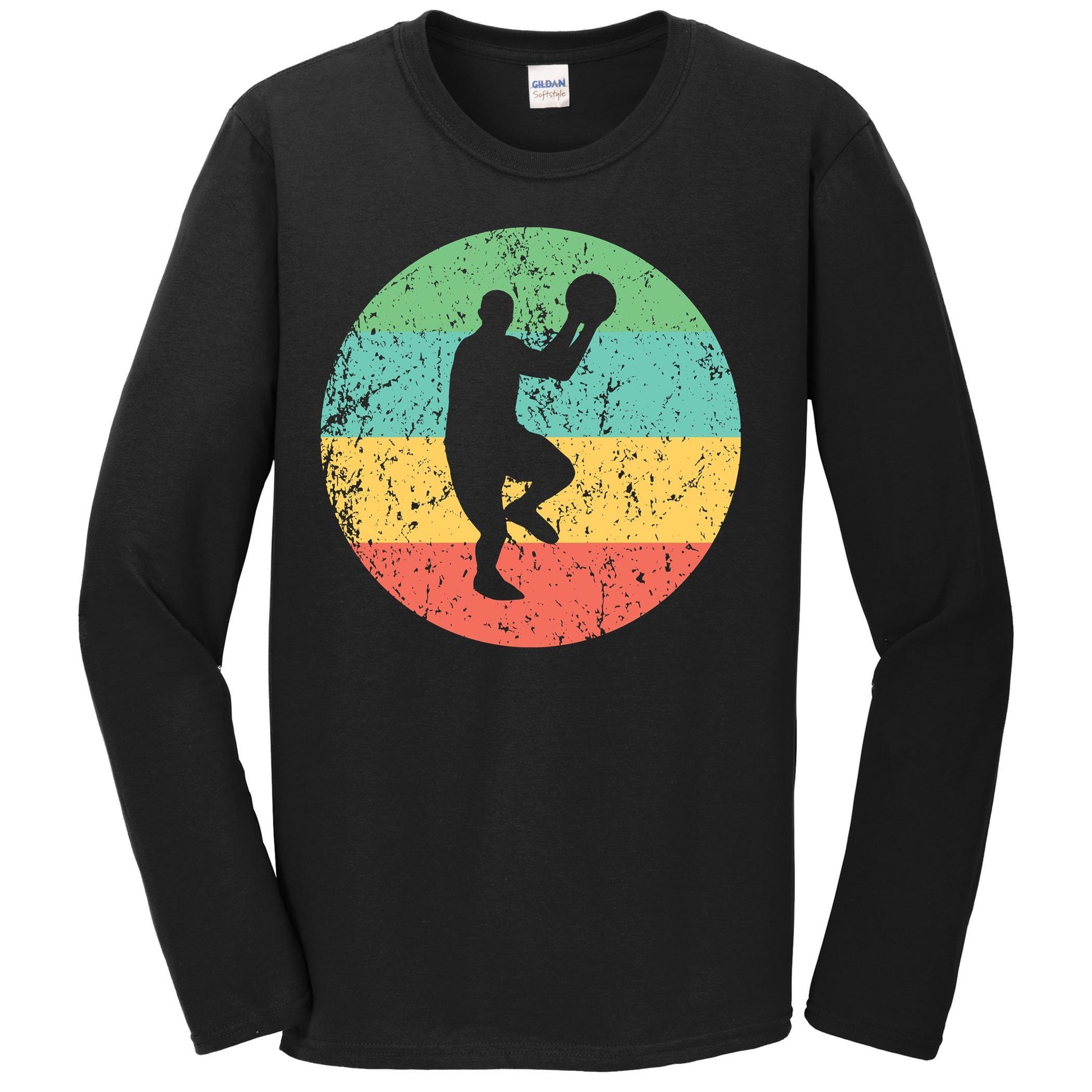 Basketball Long Sleeve Shirt - Vintage Retro Basketball Player T-Shirt