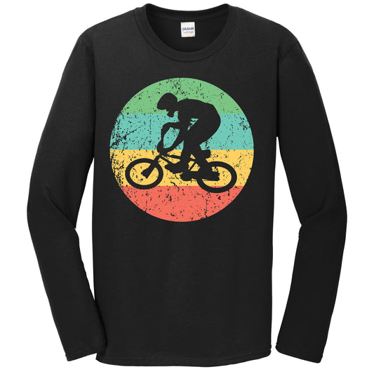 BMX Long Sleeve Shirt - Vintage Retro BMX Bike Rider T-Shirt