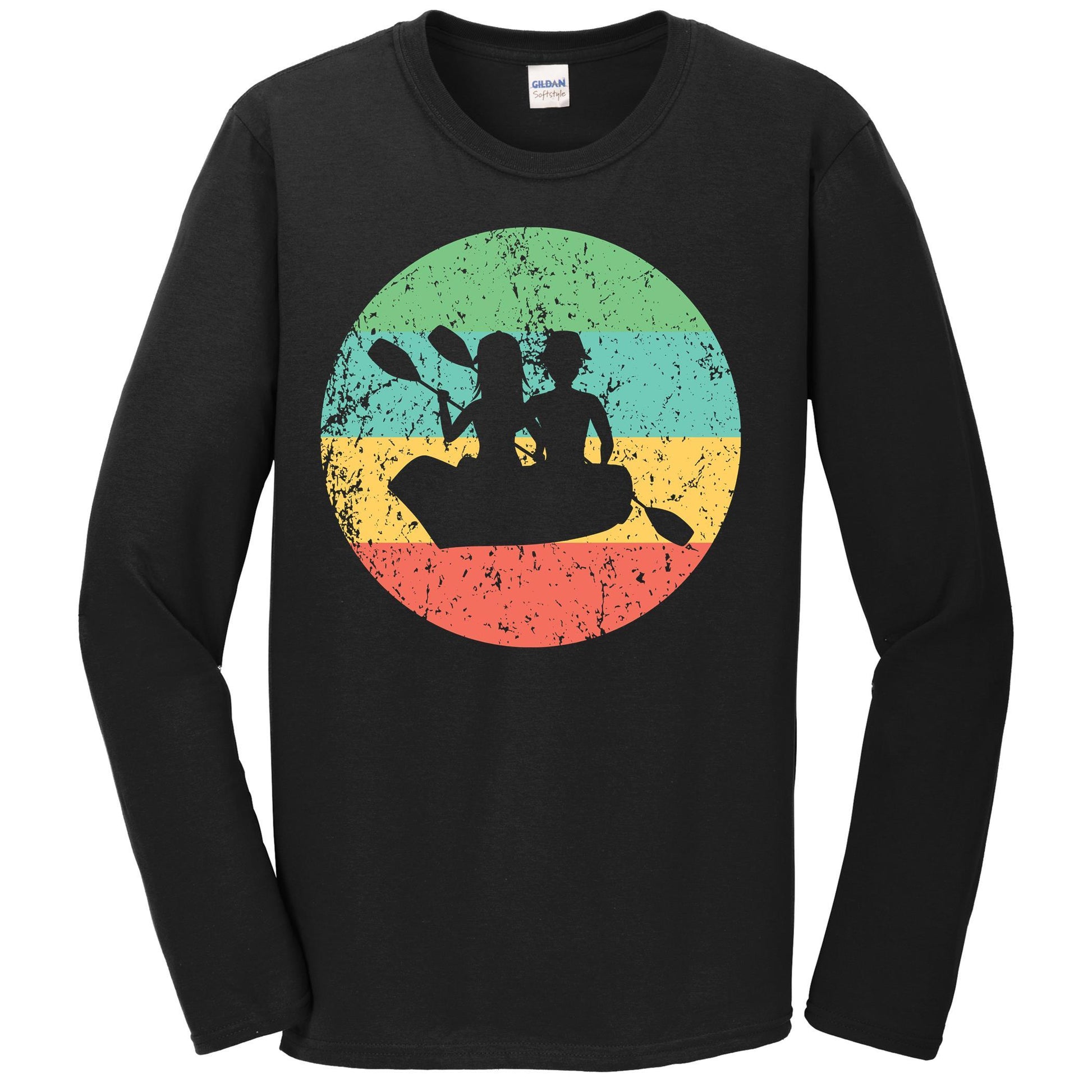 Canoeing Long Sleeve Shirt - Vintage Retro Canoe T-Shirt