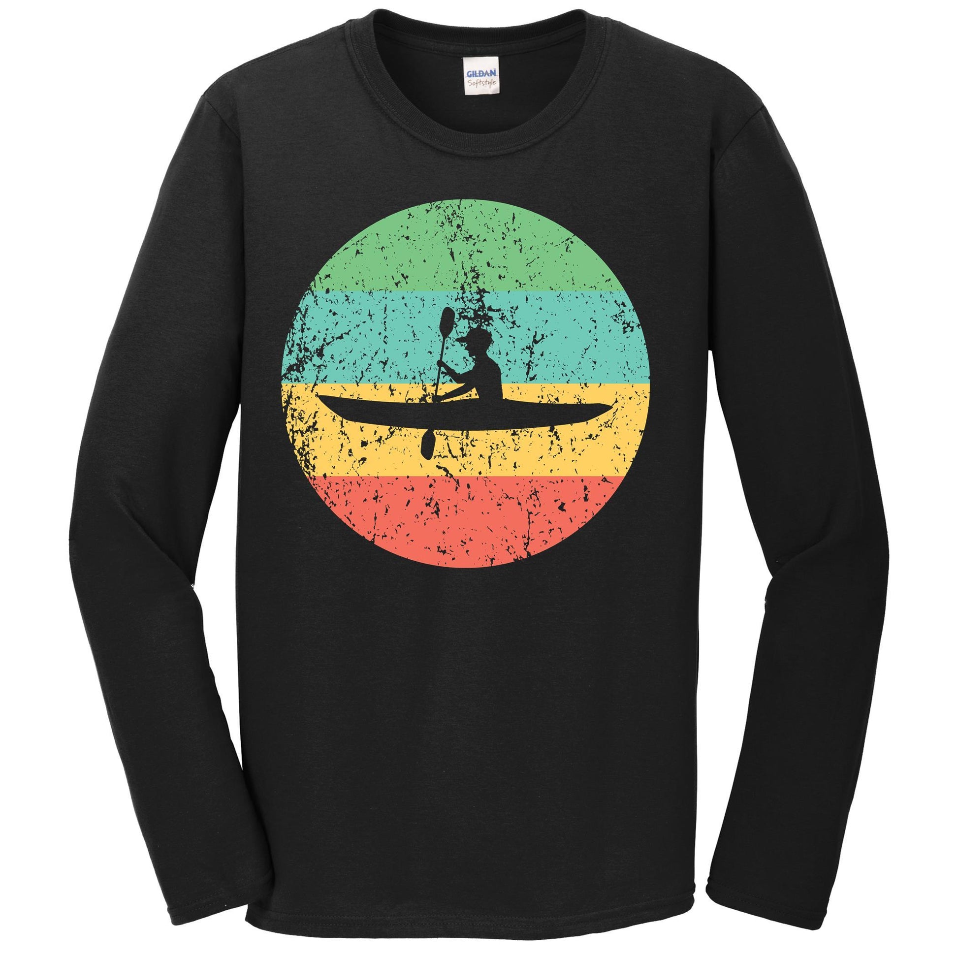 Kayaking Long Sleeve Shirt - Vintage Retro Kayak T-Shirt
