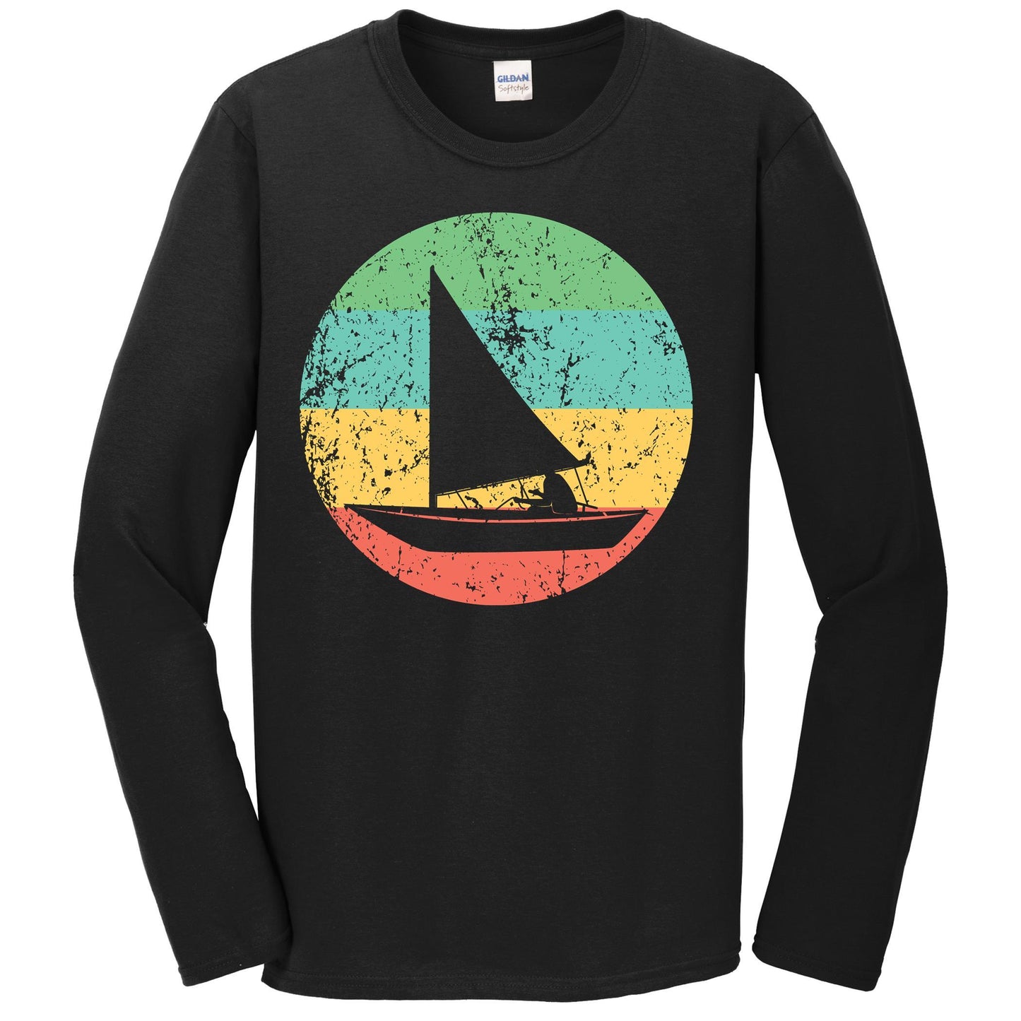 Sailing Long Sleeve Shirt - Vintage Retro Sail Boat T-Shirt