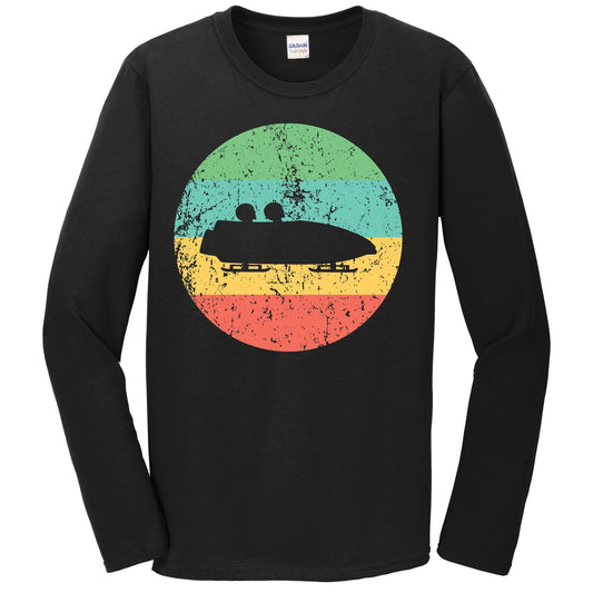 Bobsledding Long Sleeve Shirt - Vintage Retro Bobsledder T-Shirt