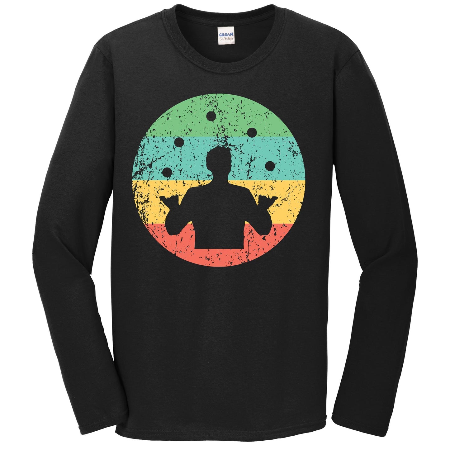 Juggling Long Sleeve Shirt - Vintage Retro Juggler T-Shirt