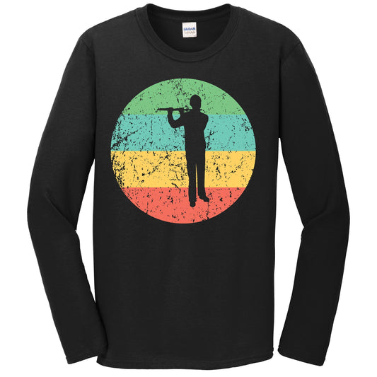 Flute Long Sleeve Shirt - Vintage Retro Music T-Shirt