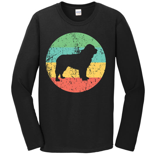 Newfoundland Long Sleeve Shirt - Vintage Retro Newfie Dog T-Shirt