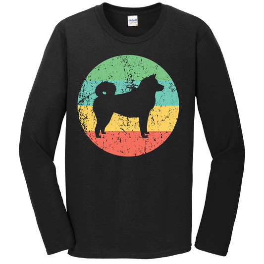 Akita Long Sleeve Shirt - Vintage Retro Akita Inu Dog T-Shirt