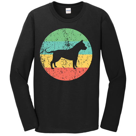 American Staffordshire Terrier Long Sleeve Shirt - Retro Amstaff Long Sleeve Shirt