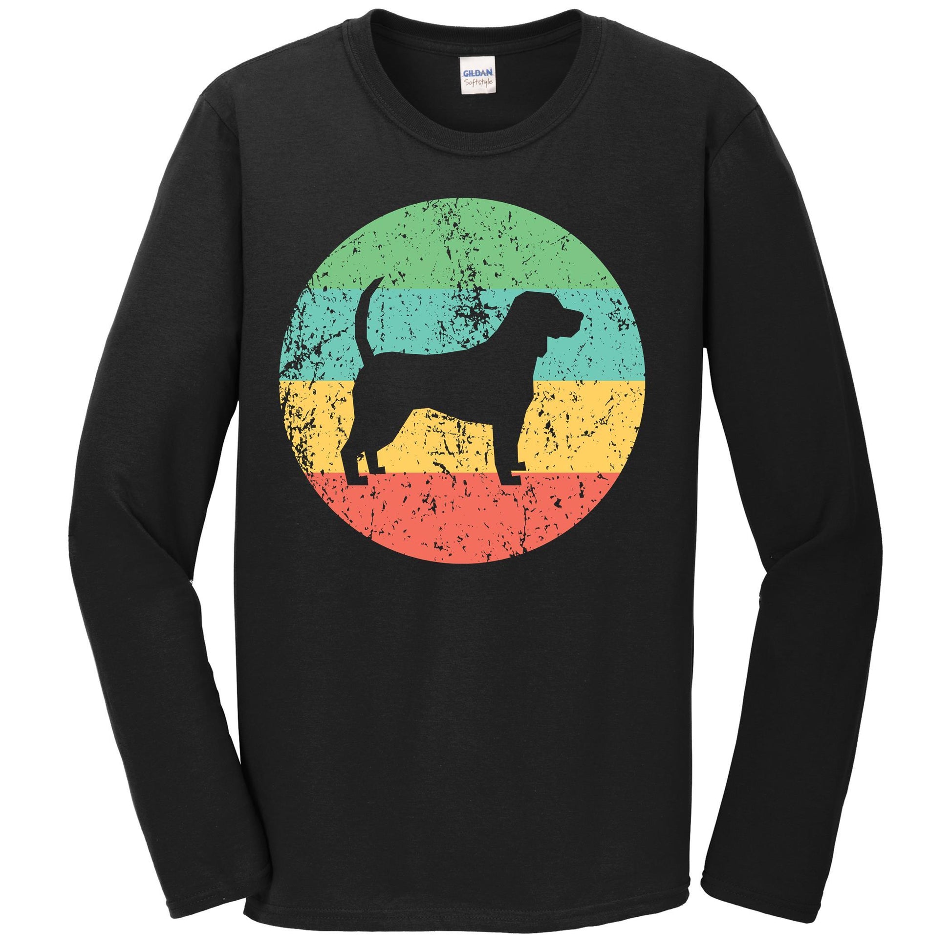 Beagle Long Sleeve Shirt - Vintage Retro Beagle Dog T-Shirt
