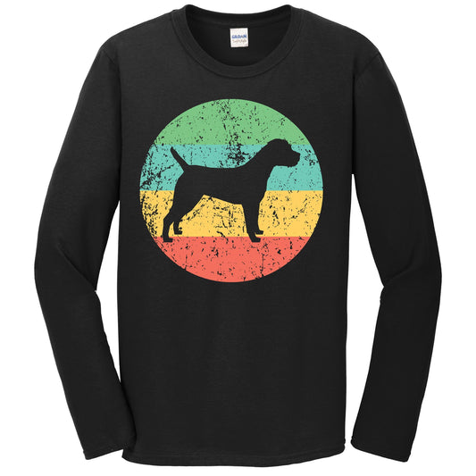 Border Terrier Long Sleeve Shirt - Retro Border Terrier Dog T-Shirt