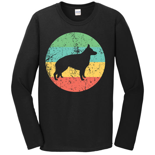 German Shepherd Long Sleeve Shirt - Retro German Shepherd Dog T-Shirt