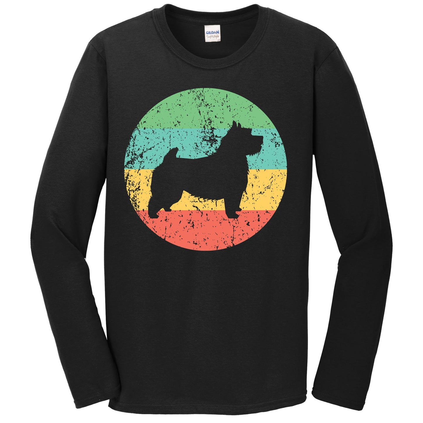 Norwich Terrier Long Sleeve Shirt - Retro Norwich Terrier Dog T-Shirt