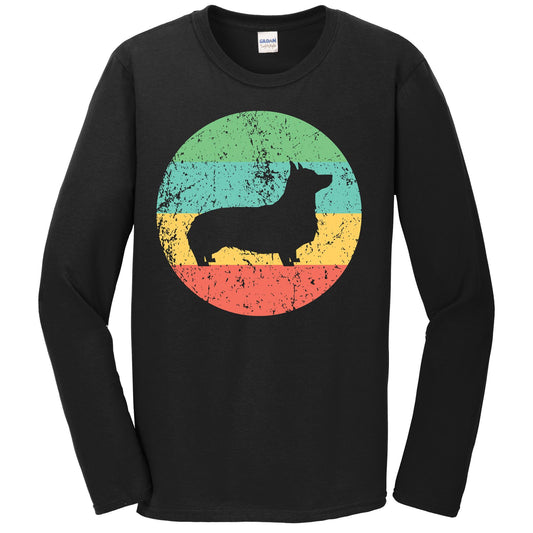 Pembroke Welsh Corgi Long Sleeve Shirt - Vintage Retro Corgi Dog T-Shirt