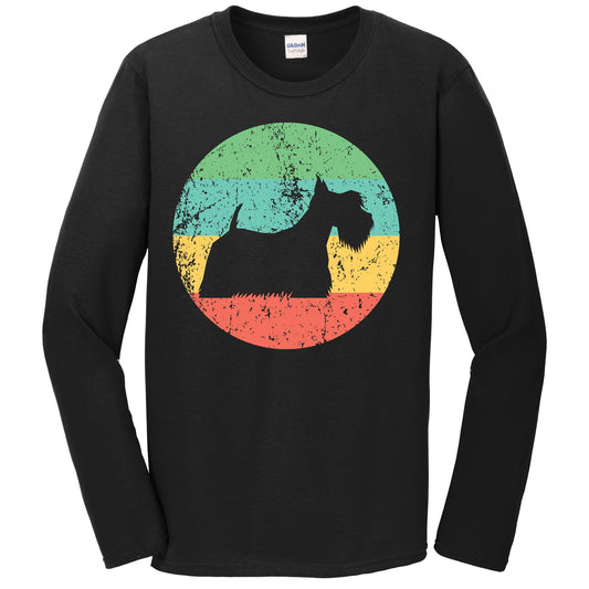 Scottish Terrier Long Sleeve Shirt - Vintage Retro Scottie Dog T-Shirt