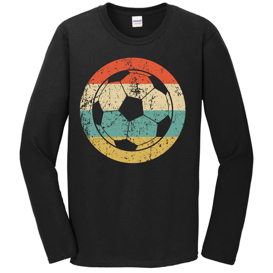 Soccer Long Sleeve Shirt - Retro Soccer Ball Icon T-Shirt