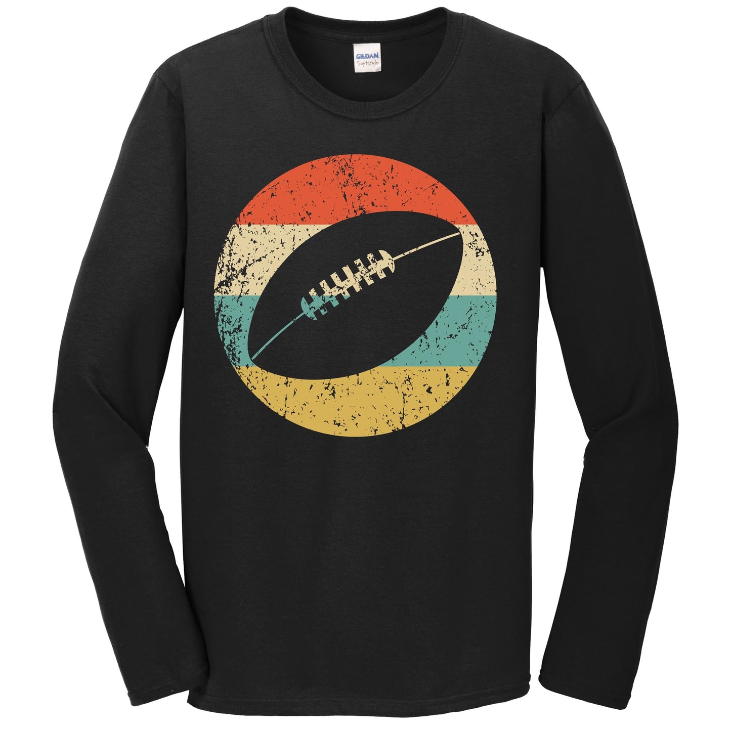 Fantasy Football Long Sleeve Shirt - Retro Football Icon T-Shirt