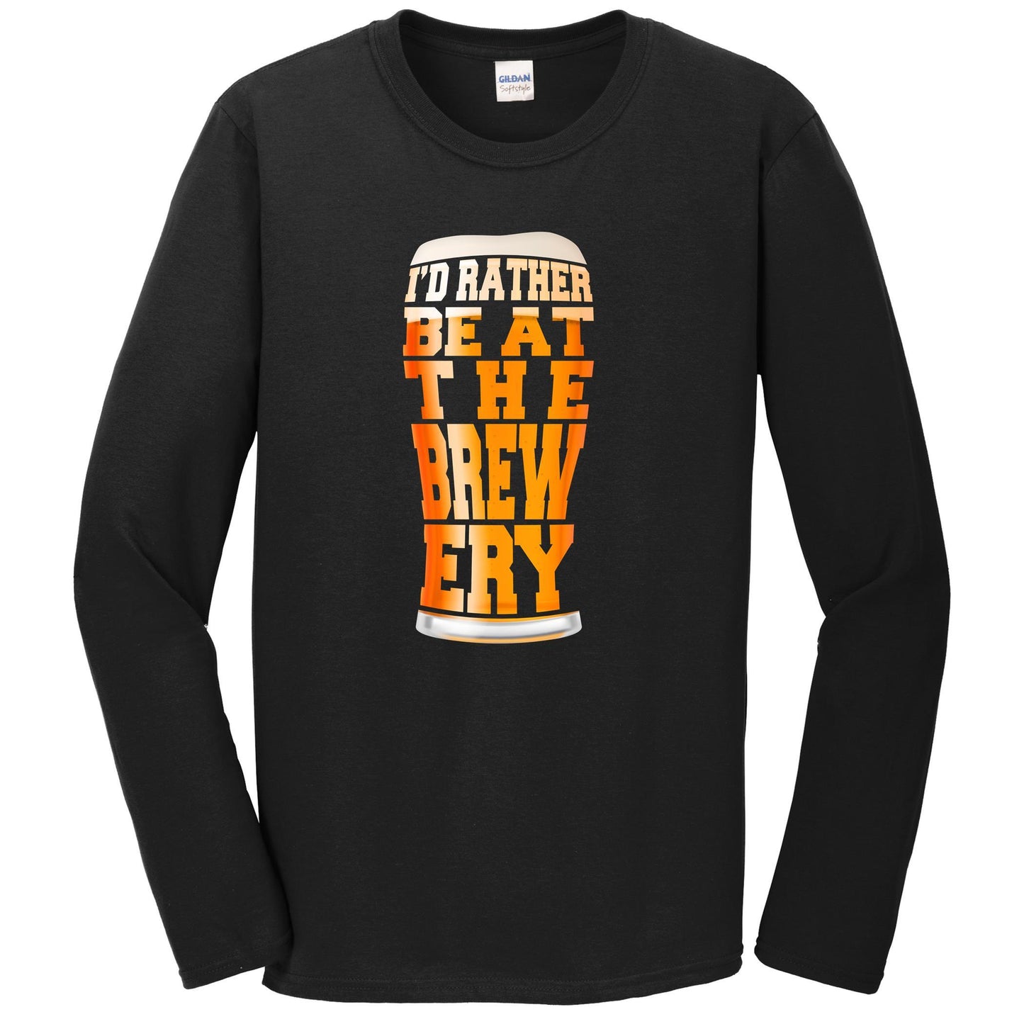 I'd Rather Be At The Brewery Funny Craft Beer Long Sleeve T-Shirt
