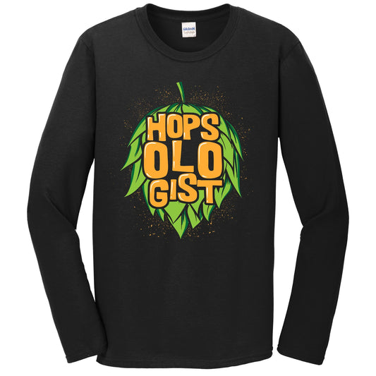 Hopsologist Funny Craft Beer Drinking Long Sleeve T-Shirt