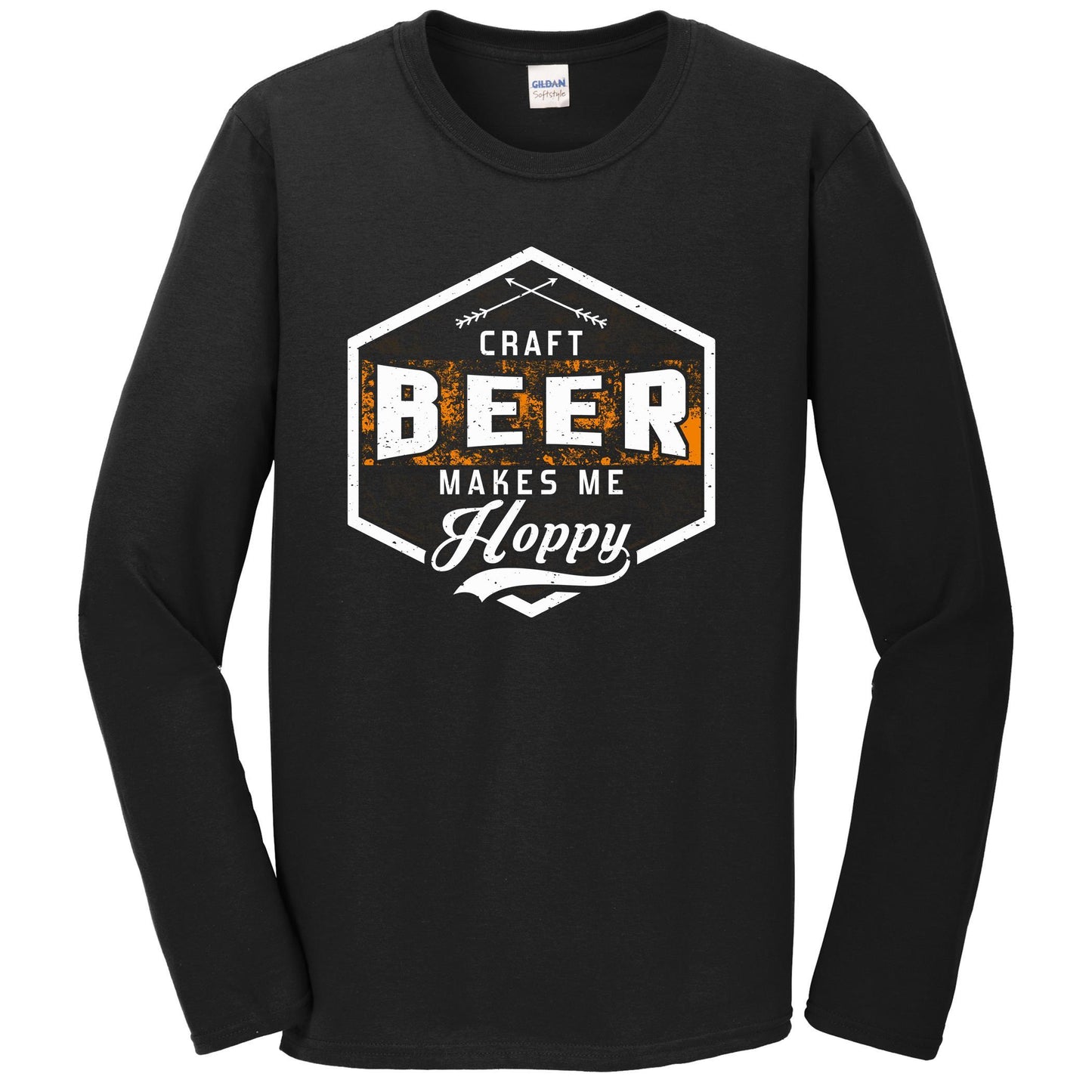 Craft Beer Makes Me Hoppy Funny Drinking Long Sleeve T-Shirt